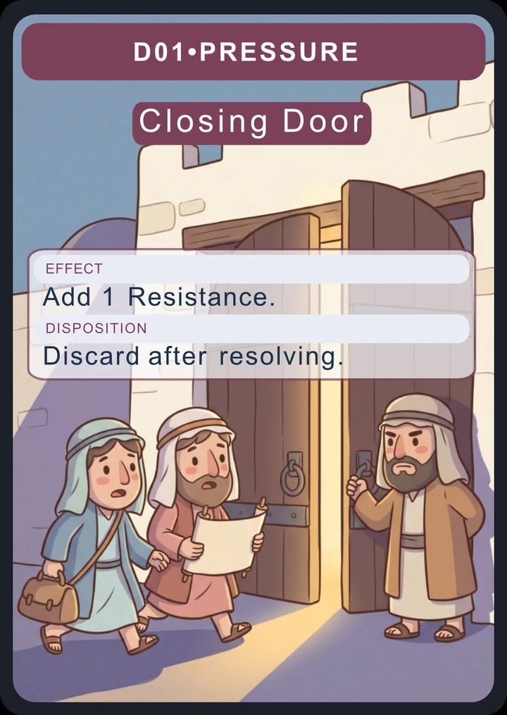 Closing Door Darkness card