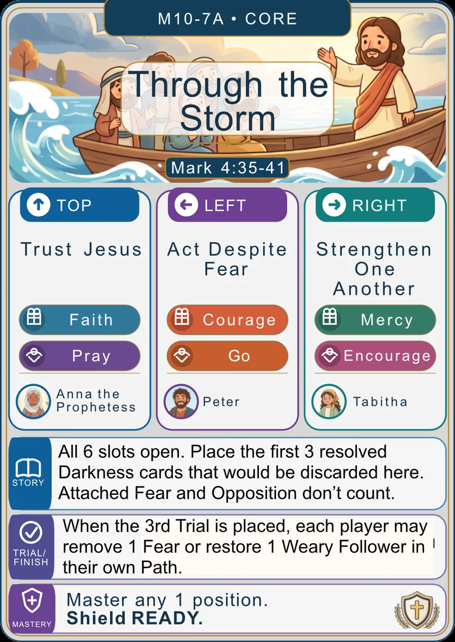 Through the Storm Mission card